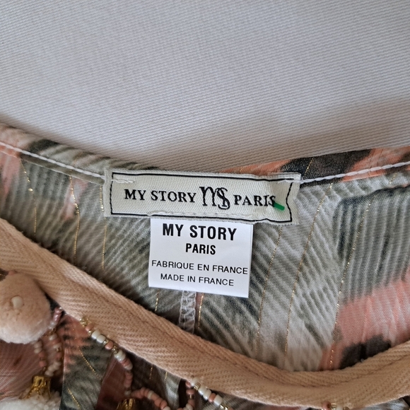 My Story Paris Jumpsuit Multicolor Made in France Size S - Picture 5 of 12